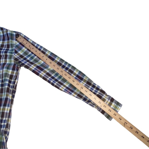 Old Navy Slim Fit Plaid Button Down Cotton Shirt - Men’s Large - Picture 6 of 11